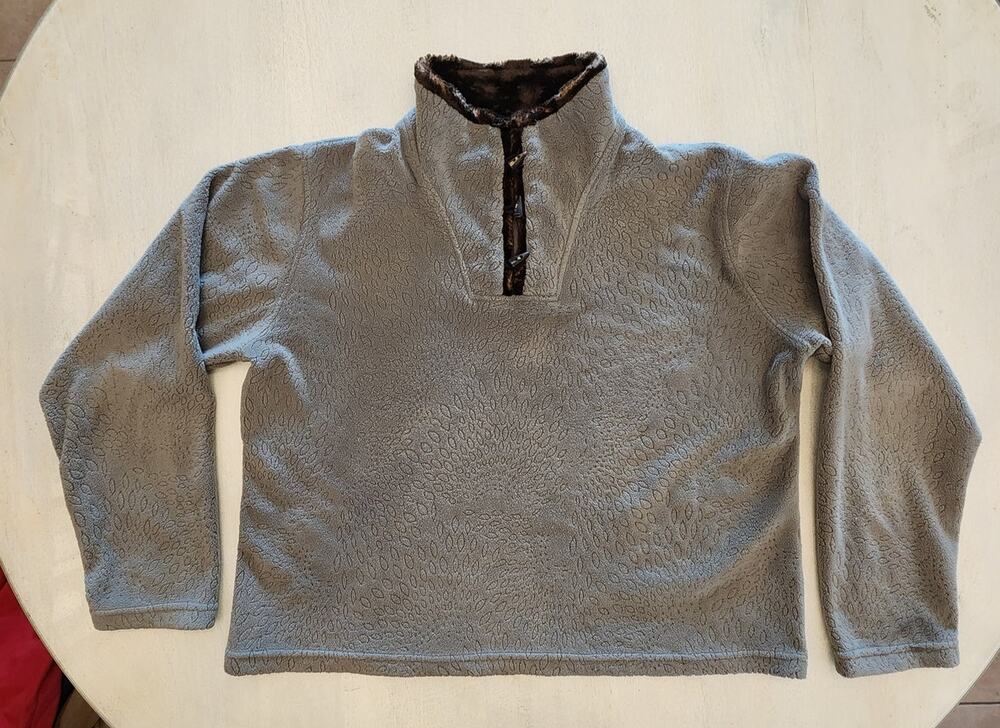 Wooly Bully Wear Women's Pullover SZ XL Green Fleece